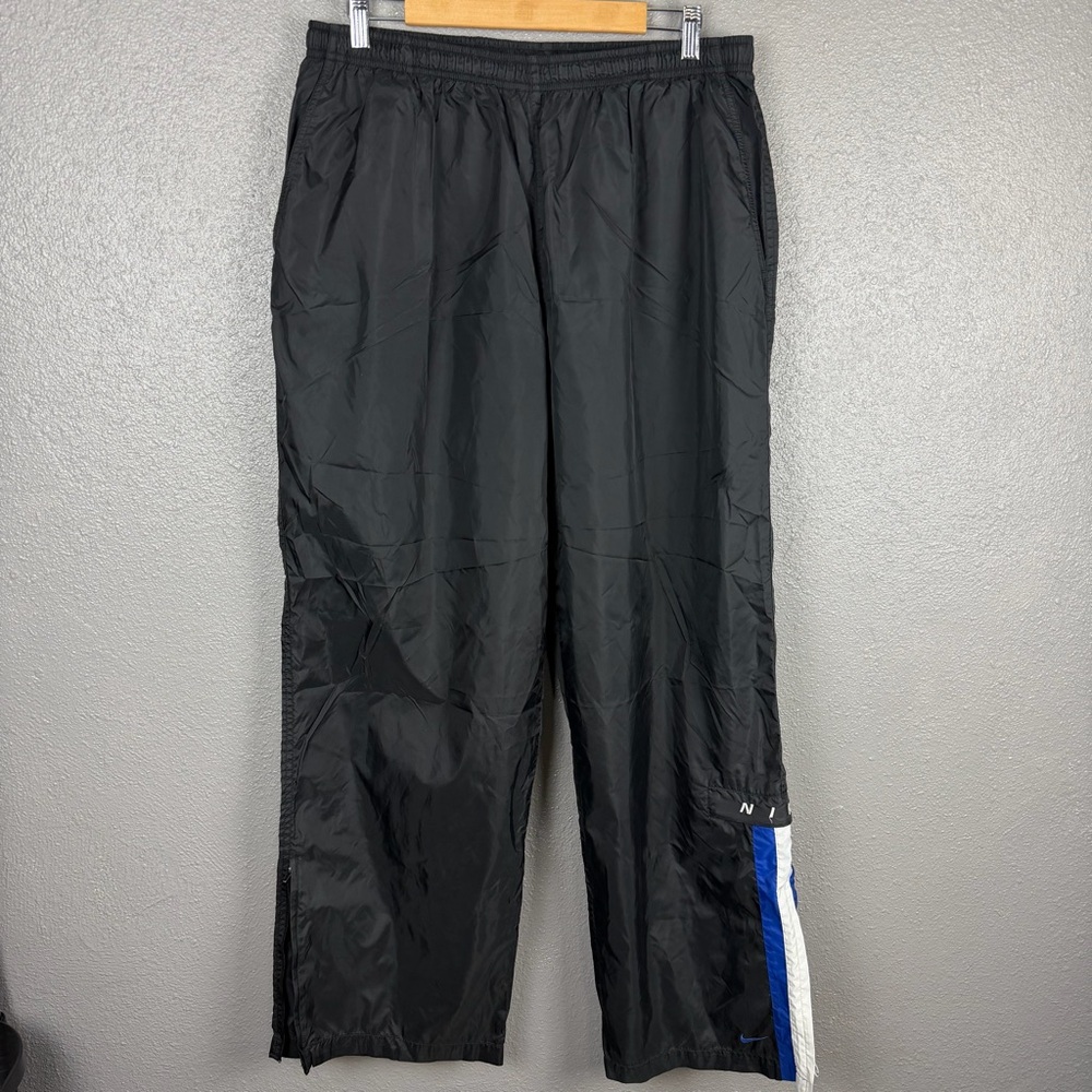 Vintage Nike Track Pants Men’s XXL Black Calf Cargo Pocket 90s Y2K Ankle Zip